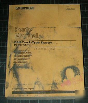 Cat caterpillar D9N dozer crawler parts manual book D9