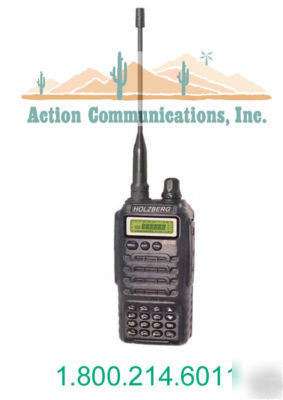 Dual band uhf-vhf, two way, handheld radio with display