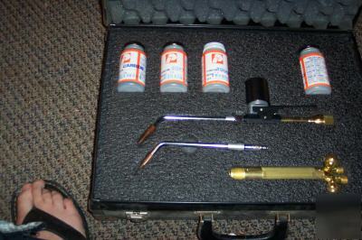 Harris calorific welding torch set w/ permatom in case