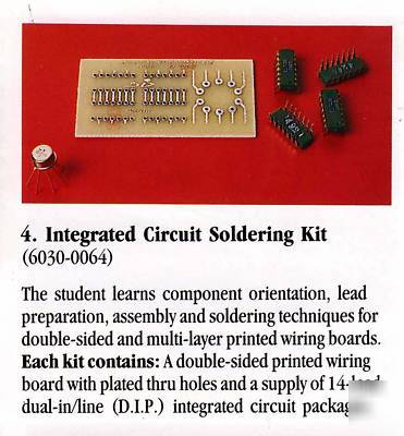Pace -thru-hole pcba, integrated circuit skill kit