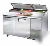 True tpp-60| double door s/s pizza prep table|