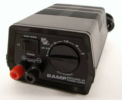 Universal regulated power supply 3,4.5,6,7.5,9, 12V 2A
