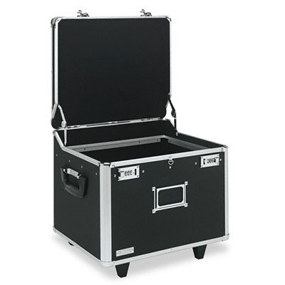 Vaultz lock mobile file chest, ltr/lgl, aluminum blk