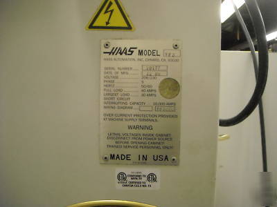 2000 haas vf-3 automatic pallet changer 15K rpm spindle