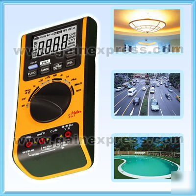 5-in-1 digital multimeter with lux, db, Â°c, rh, ac, dc