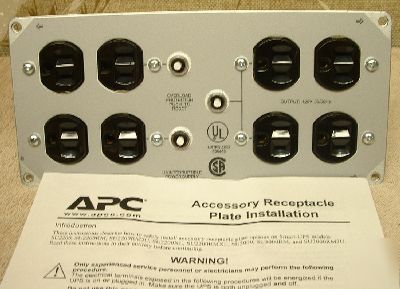Apc outlet receptacle plate 8 outlet SU029RM 3 ea