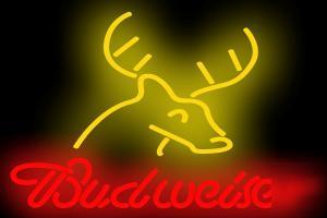 Big- deer beer bar neon light sign 14X12 K14