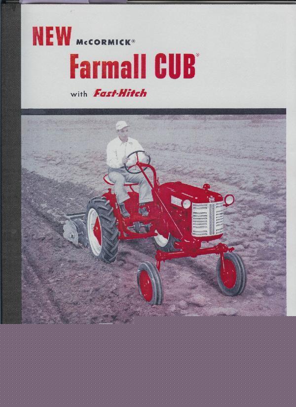 Farmall cub with fast-hitch color sales literature est