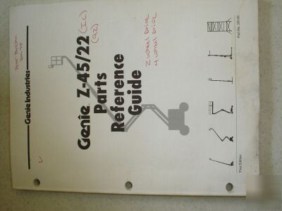 Genie z-45/22 (ic) parts book manual 2WD 4WD gas/diesel