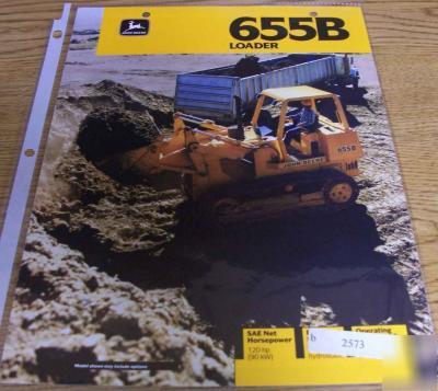 John deere 655B loader sales brochure manual
