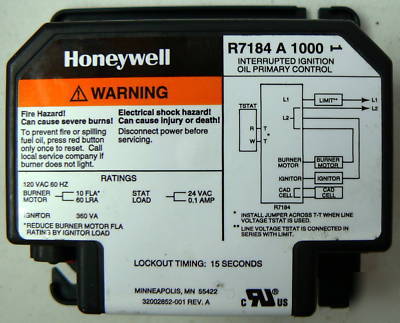 New honeywell R7184A 1000 ignition primary control 