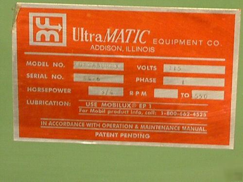 Nice ultramatic portaburr 3 vibratory parts tumbler