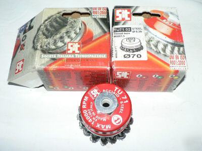 Sit professional grade twist knot cup brushes M10 x 1.5