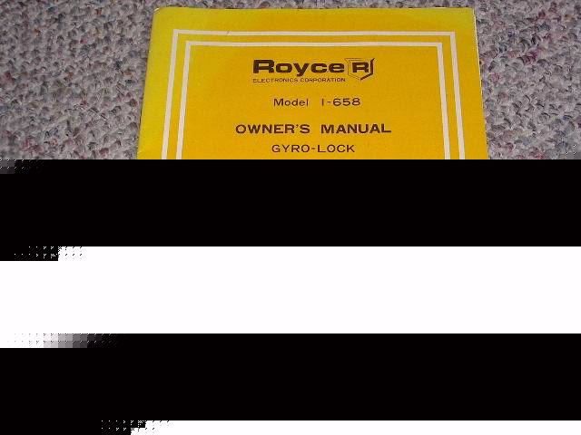 Very nice vintage royce cb 658 owners manual 