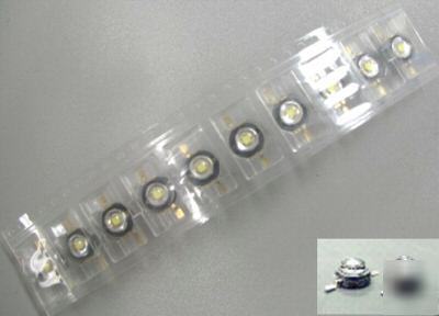 10 luxeon 1W white led's on cut tape