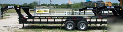 24' gooseneck lowboy utility trailer equipment trailer 
