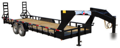 24' gooseneck lowboy utility trailer equipment trailer 
