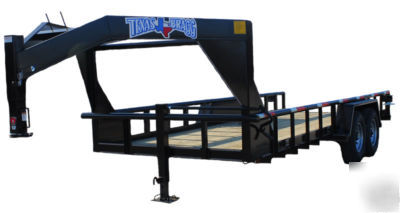 24' gooseneck lowboy utility trailer equipment trailer 