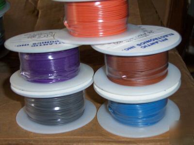 (6) ul-1061 hook up wire (100) foot spools 24 awg