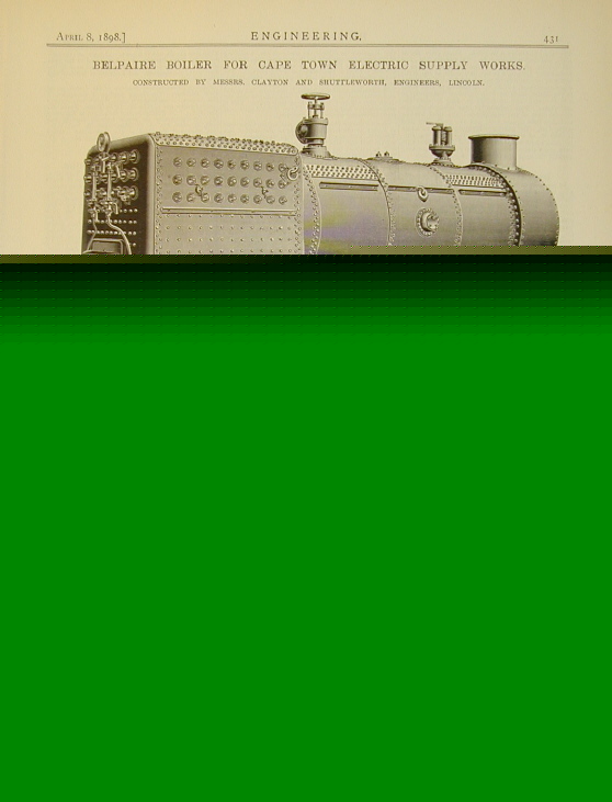 Belpaire boiler cape town electrical supply works 1898