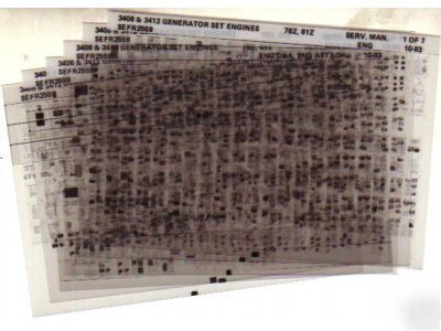 Caterpillar 3408 engine service manual microfiche