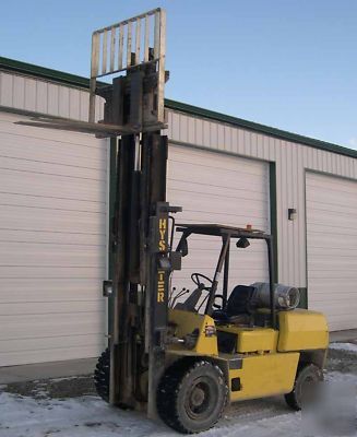 Hyster H100XL 10000LB 3 stage side shift lp forklift