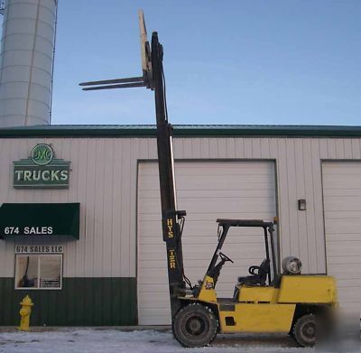 Hyster H100XL 10000LB 3 stage side shift lp forklift