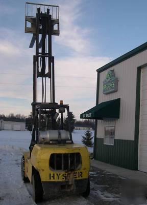 Hyster H100XL 10000LB 3 stage side shift lp forklift