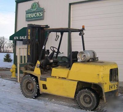 Hyster H100XL 10000LB 3 stage side shift lp forklift