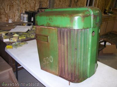 John deere model 520 front nose with grill screens