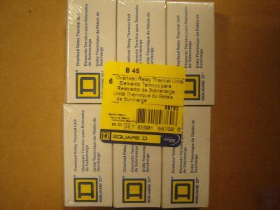 New brand square d thermal overload unit B45 6PACK