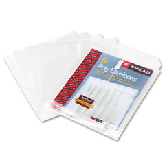 Plastic envelope, top opening, letter-size, 5/pk, clear