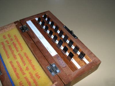 Set of steel 'ultra thin' slip gauges by c.e.johansson