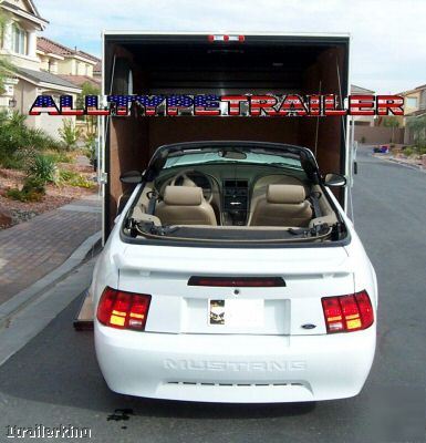 New enclosed motorcycle atv car hauler utility trailer