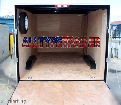 New enclosed motorcycle atv car hauler utility trailer