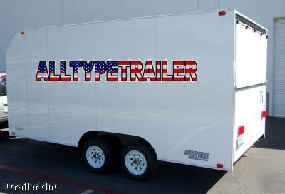 New enclosed motorcycle atv car hauler utility trailer