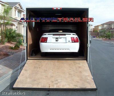 New enclosed motorcycle atv car hauler utility trailer