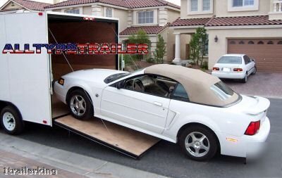 New enclosed motorcycle atv car hauler utility trailer