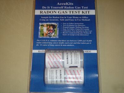 Radon gas test kit with analytical fees included 