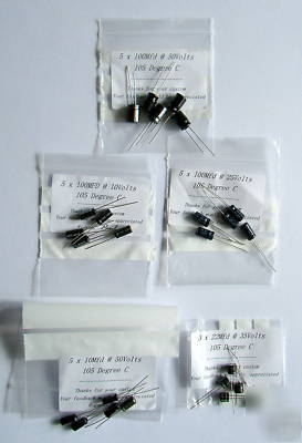 25 105C electrolytic capacitors useful constructors mix