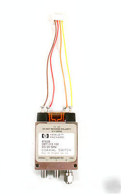 Agilent hp 8765B coaxial switch dc-20GHZ with opt 015