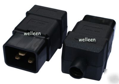 Iec C20 plug, iec C20 rewireable plug, c 20 16A plug 