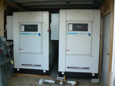 Ingersoll rand duplex rotary screw compressor system 