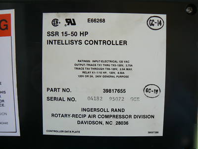 Ingersoll rand duplex rotary screw compressor system 