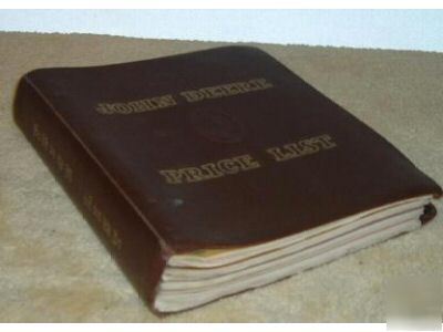 John deere 1930S? price book nice rare collector binder