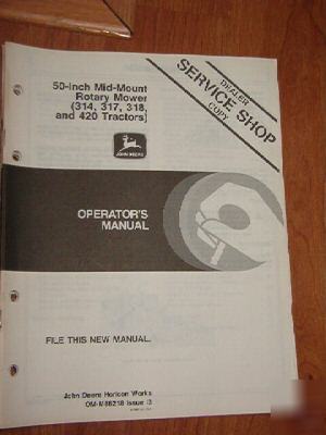 John deere operators manual 50 inch mid mount rotary...