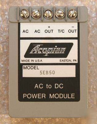Acopian 5EB50 ac to dc converter 5 vdc @ 0.5 a