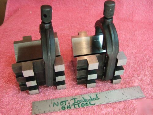 Brown&sharpe 750 b matched pair v-block hardened mint 