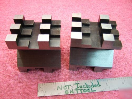 Brown&sharpe 750 b matched pair v-block hardened mint 