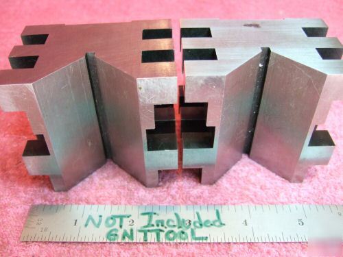 Brown&sharpe 750 b matched pair v-block hardened mint 